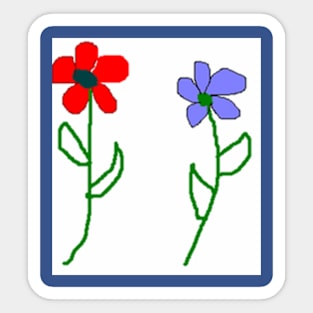 Painted Flowers Sticker